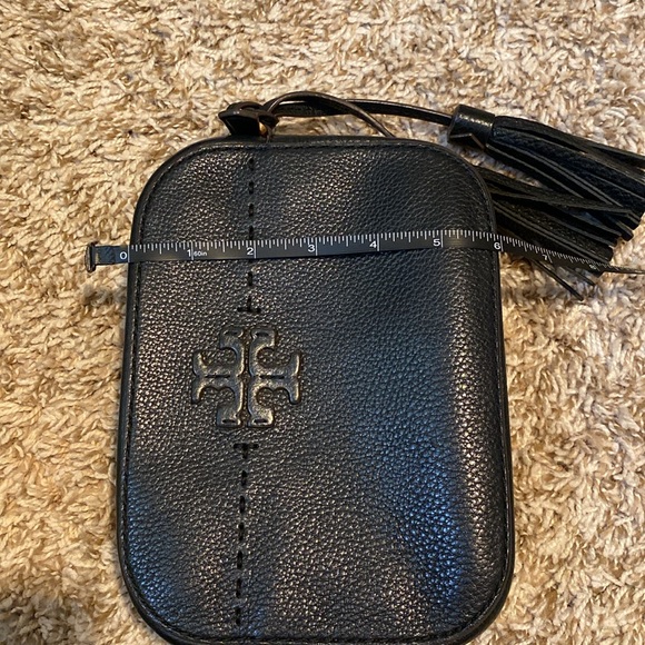 Tory Burch McGraw Camera Bag Black Leather Crossbody - Picture 10 of 11